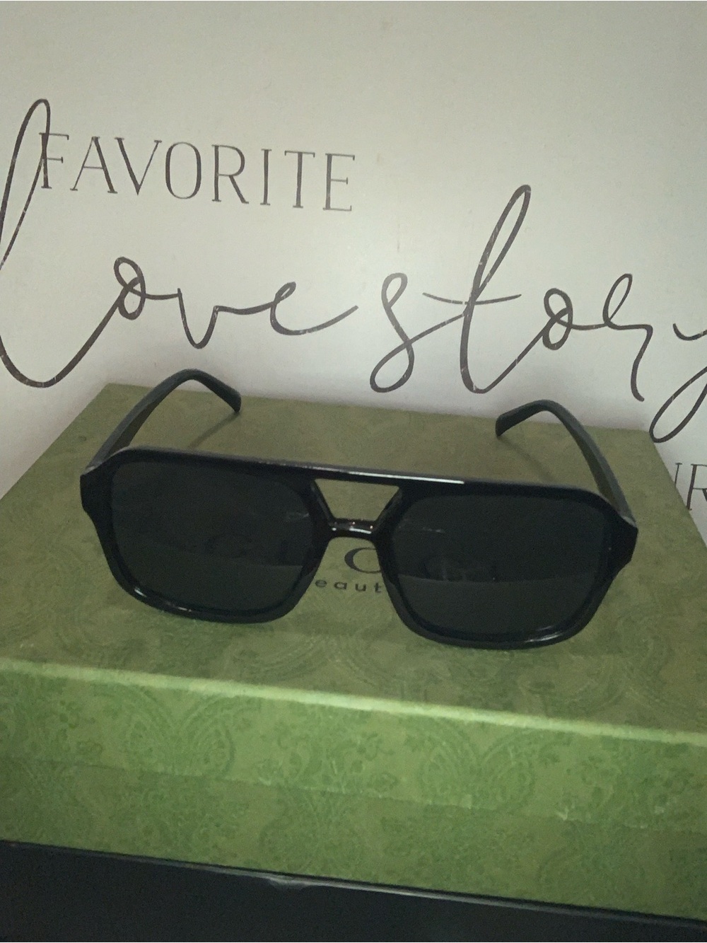 Black Rectangular Sunglasses - Classic Smoke Lenses